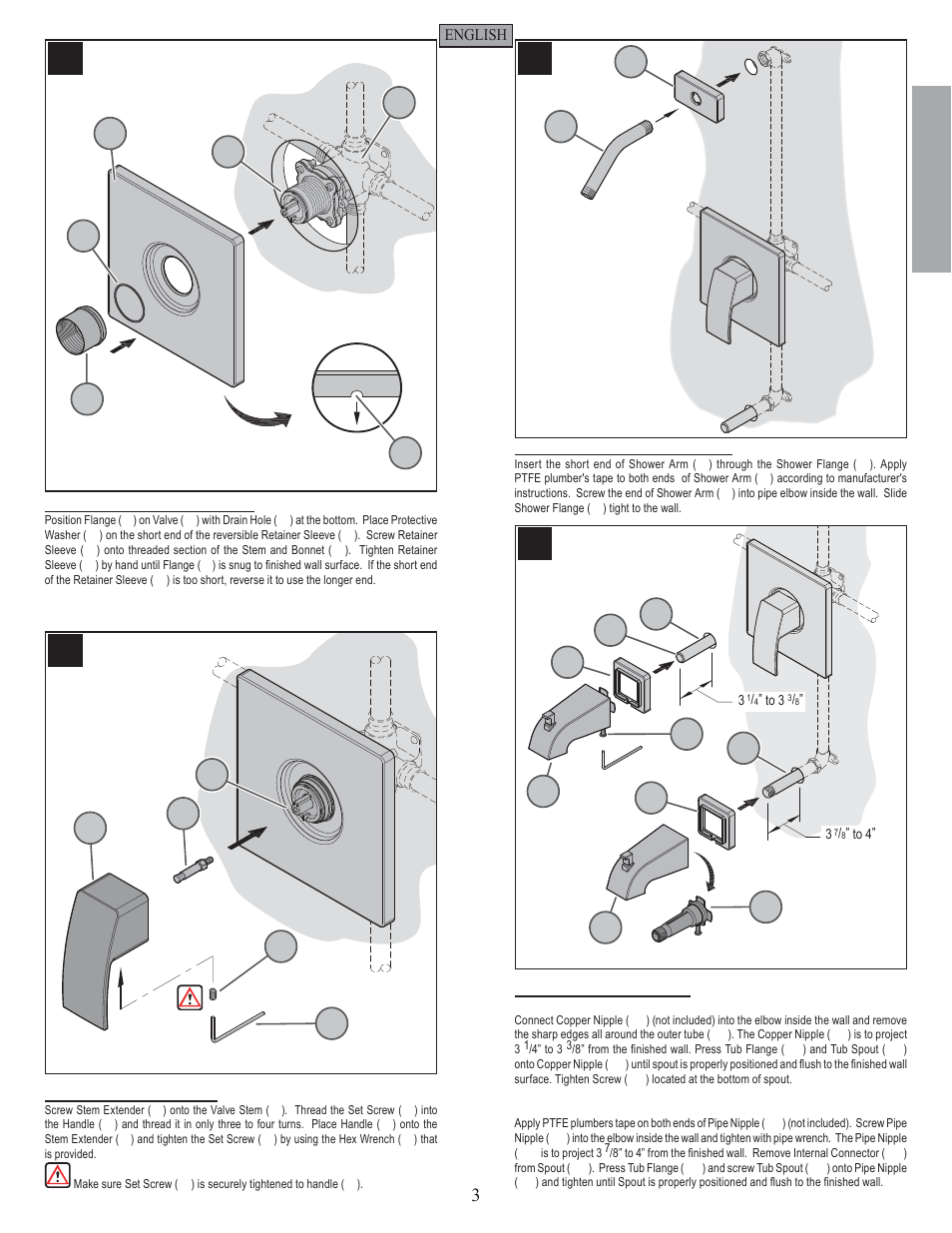 En g l is h english | Pfister R89-8DFK User Manual | Page 3 / 14