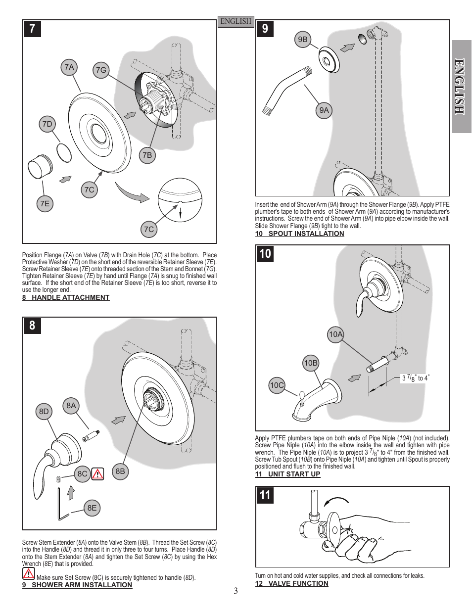 En g li sh | Pfister R89-8CBK User Manual | Page 3 / 14