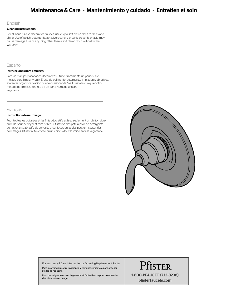 Pfister R89-1CBY User Manual | Page 3 / 4