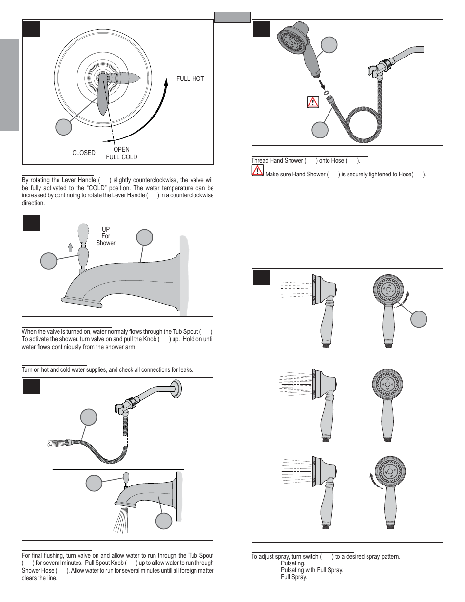 En g l is h english | Pfister R89-7CBY User Manual | Page 4 / 14