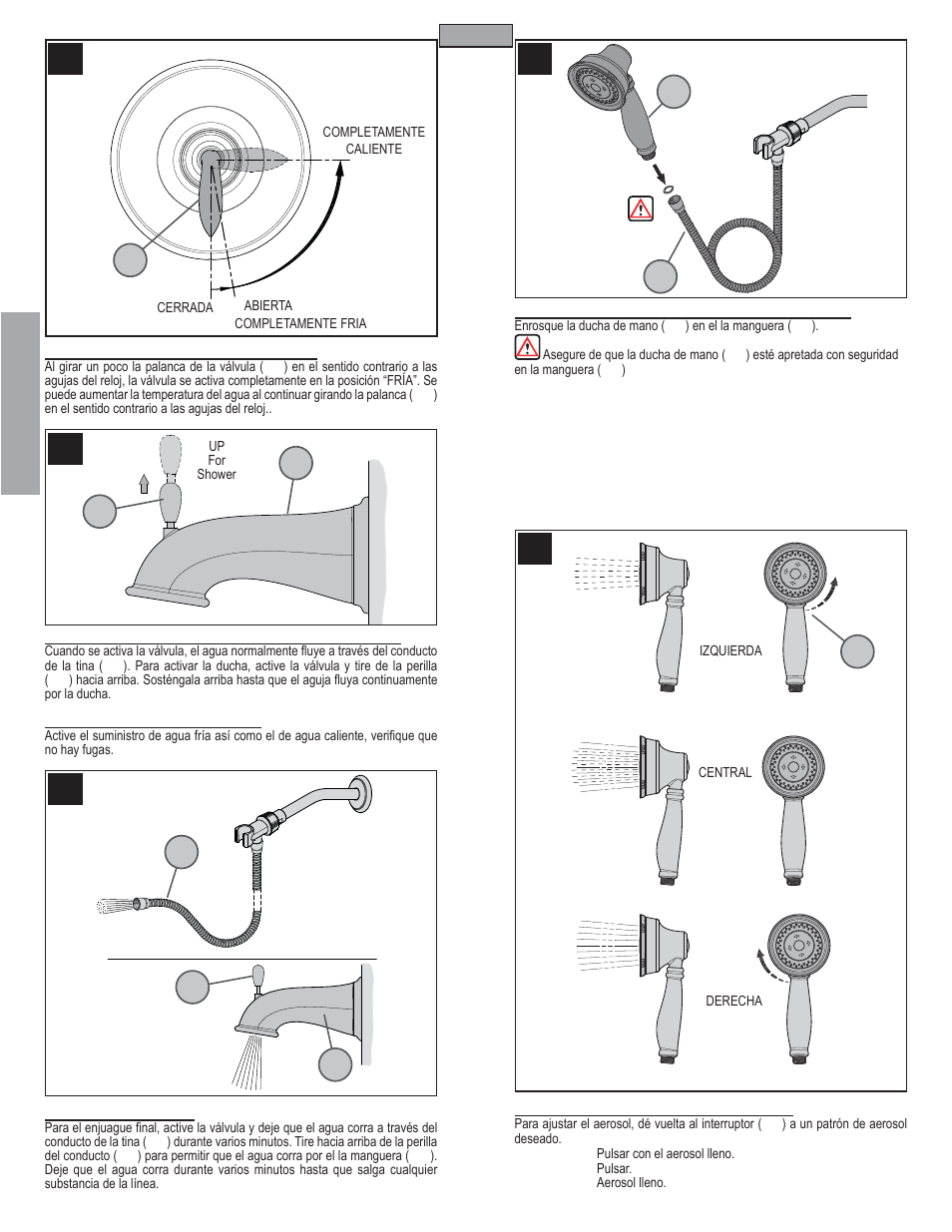 Es p a esp a ññ o l ol | Pfister R89-7CBY User Manual | Page 8 / 14