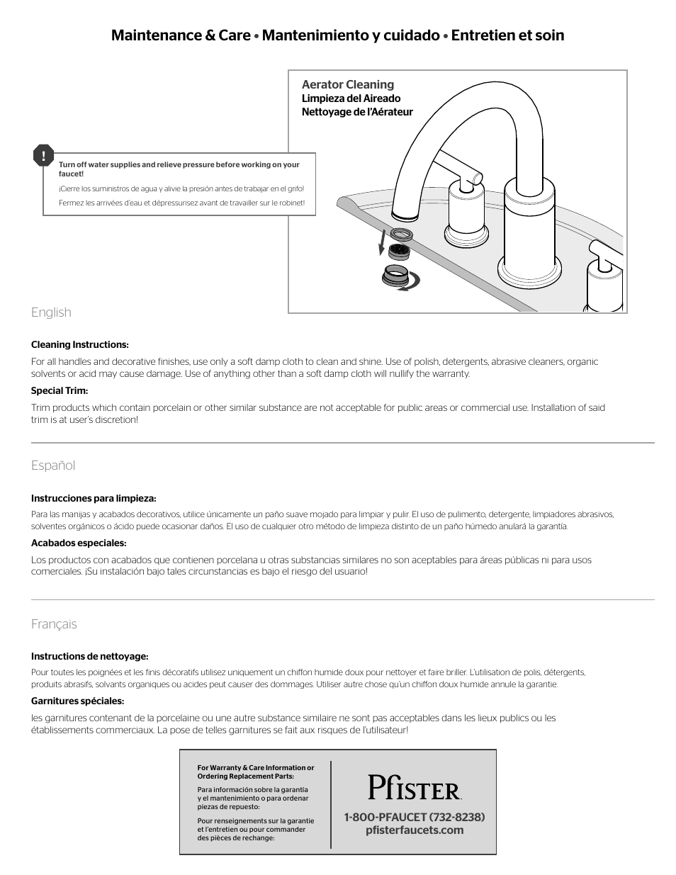 Pfister RT6-5NCC User Manual | Page 3 / 4
