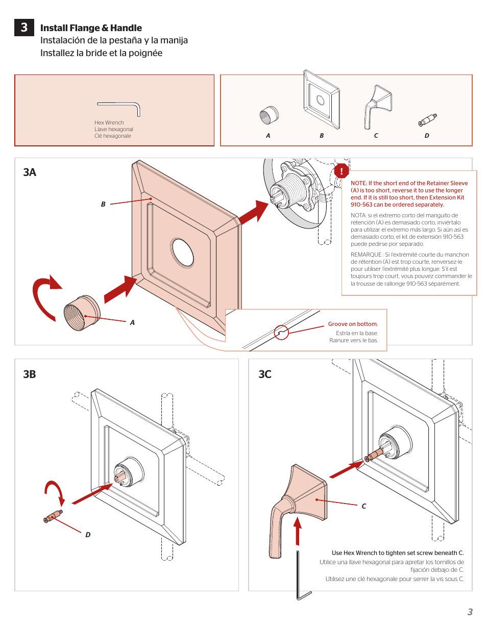 3c 3a 3b | Pfister R89-8FEK User Manual | Page 3 / 6