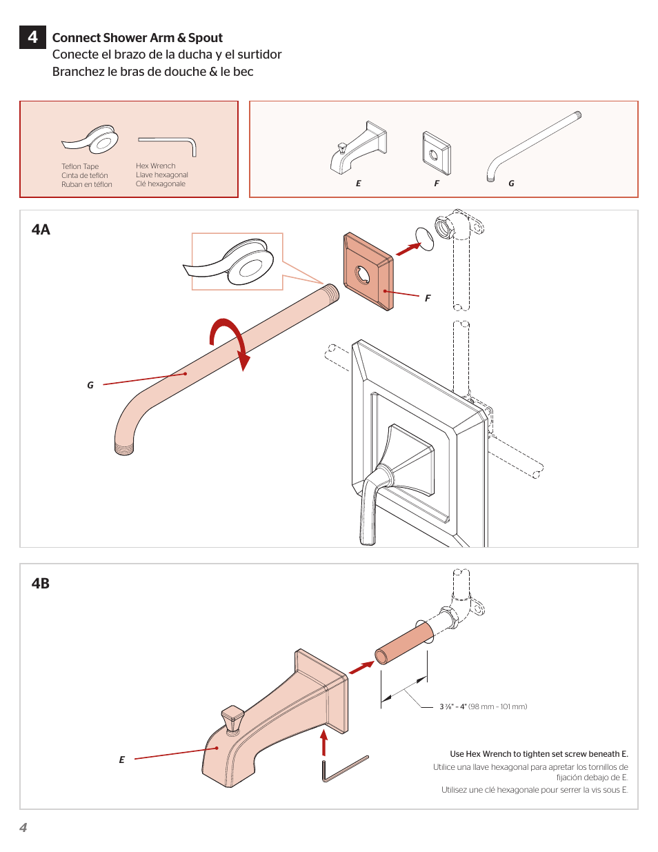 4a 4b | Pfister R89-8FEK User Manual | Page 4 / 6