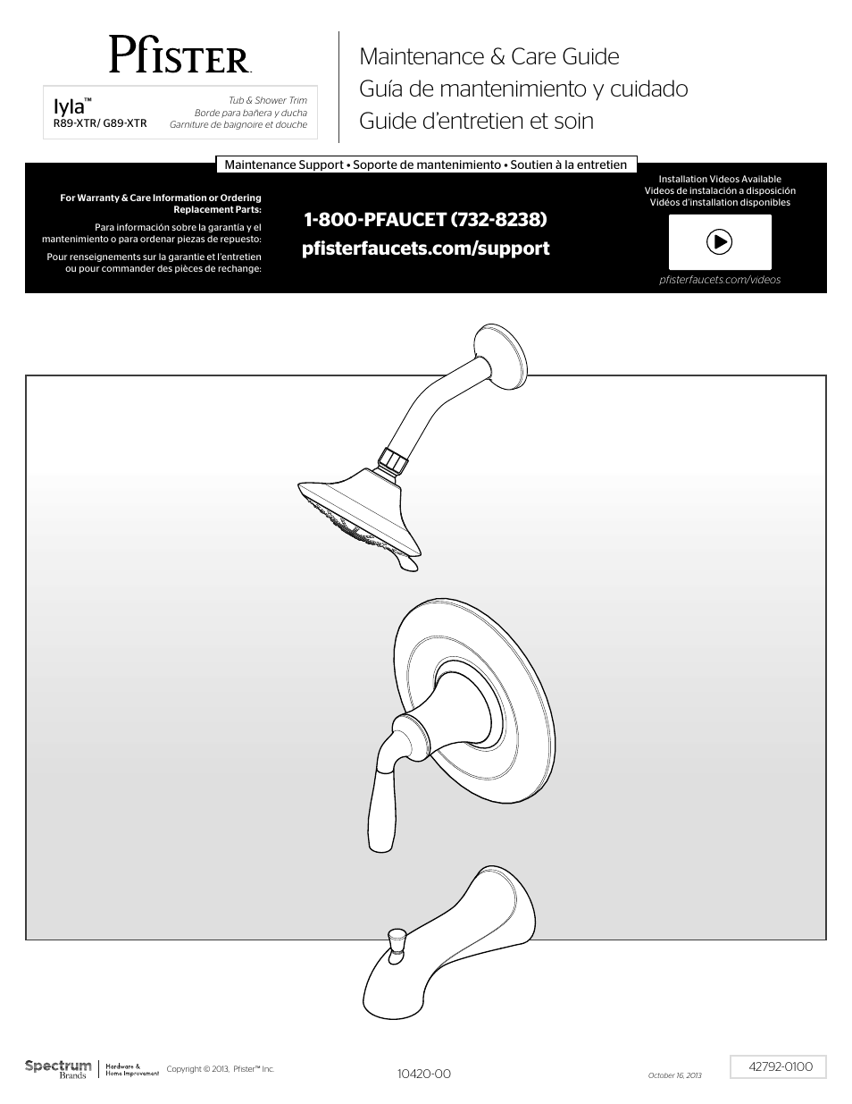 Pfister G89-7TRK User Manual | 4 pages