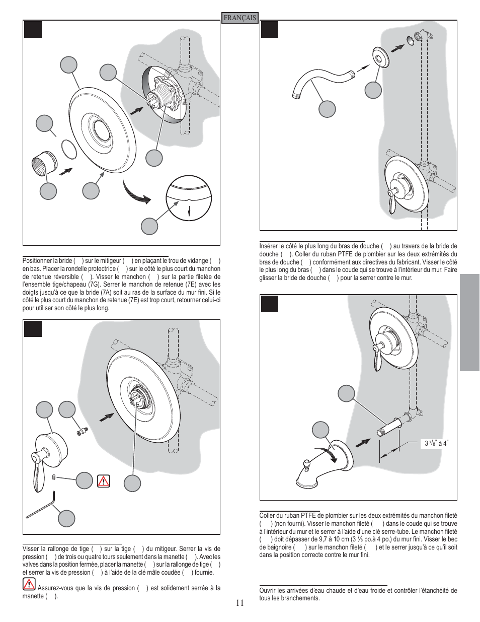 Fr a n fran çç a is ais | Pfister 808-LN0K User Manual | Page 11 / 14