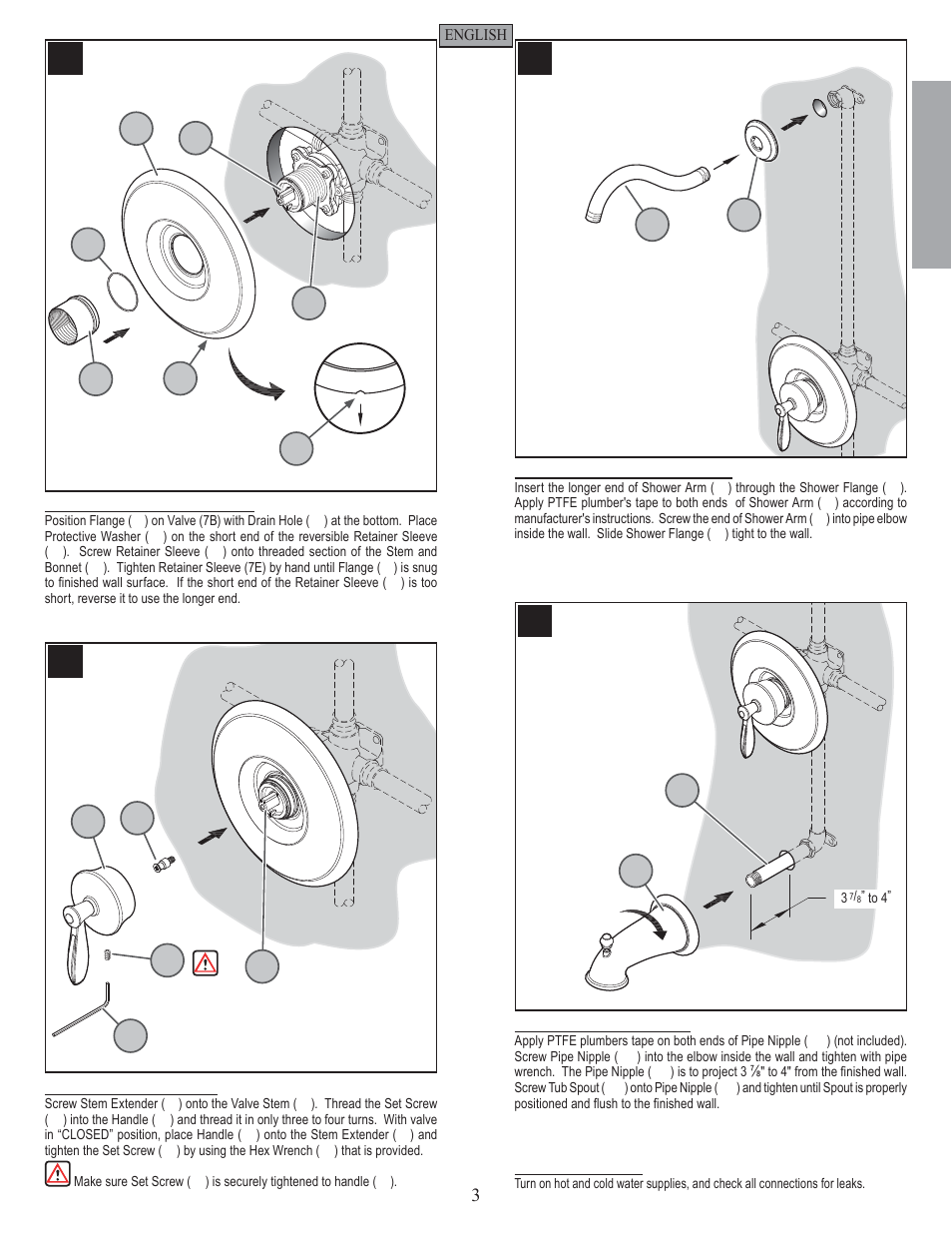 En g l is h english | Pfister 808-LN0K User Manual | Page 3 / 14