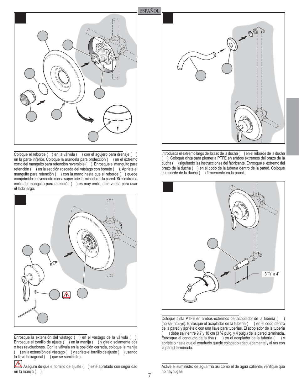 Es p a esp a ññ o l ol | Pfister 808-LN0K User Manual | Page 7 / 14