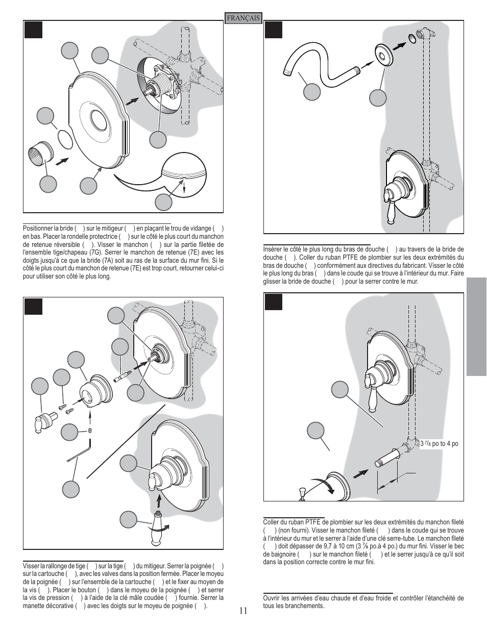 Fr a n fran çç a is ais | Pfister 808-TMKK User Manual | Page 11 / 14