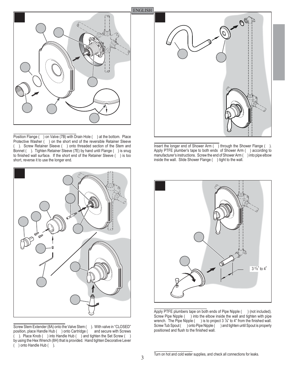 En g l is h english | Pfister 808-TMKK User Manual | Page 3 / 14