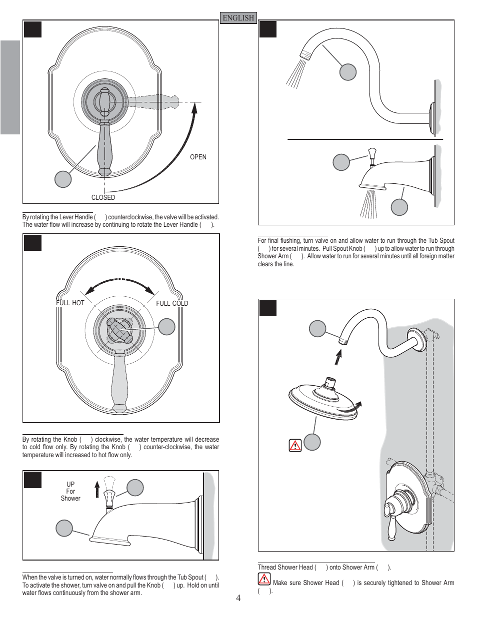 En g l is h english | Pfister 808-TMKK User Manual | Page 4 / 14
