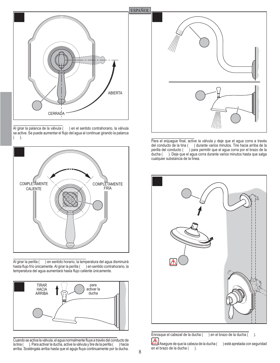 Es p a esp a ññ o l ol | Pfister 808-TMKK User Manual | Page 8 / 14