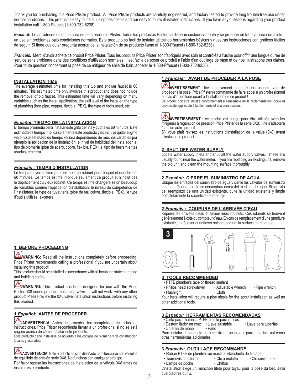 Pfister R89-030K User Manual | Page 3 / 8