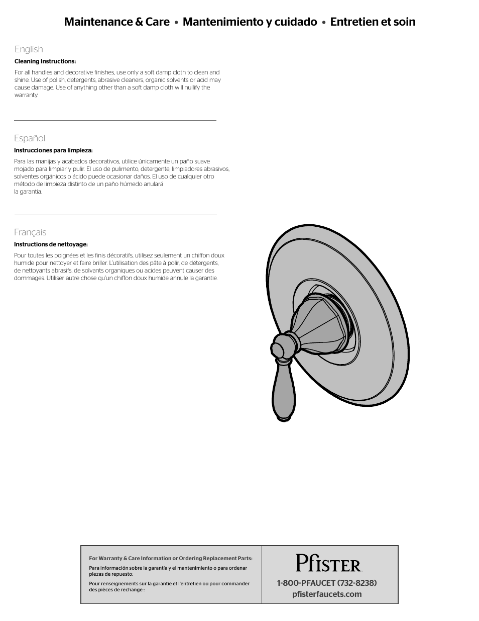 Pfister R89-1RPK User Manual | Page 3 / 4