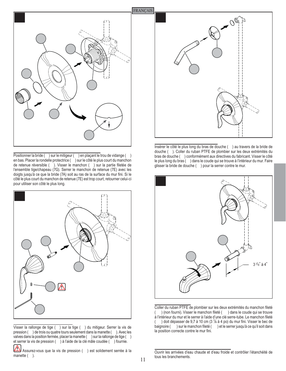 Fr a n fran çç a is ais | Pfister 808-ST0K User Manual | Page 11 / 14