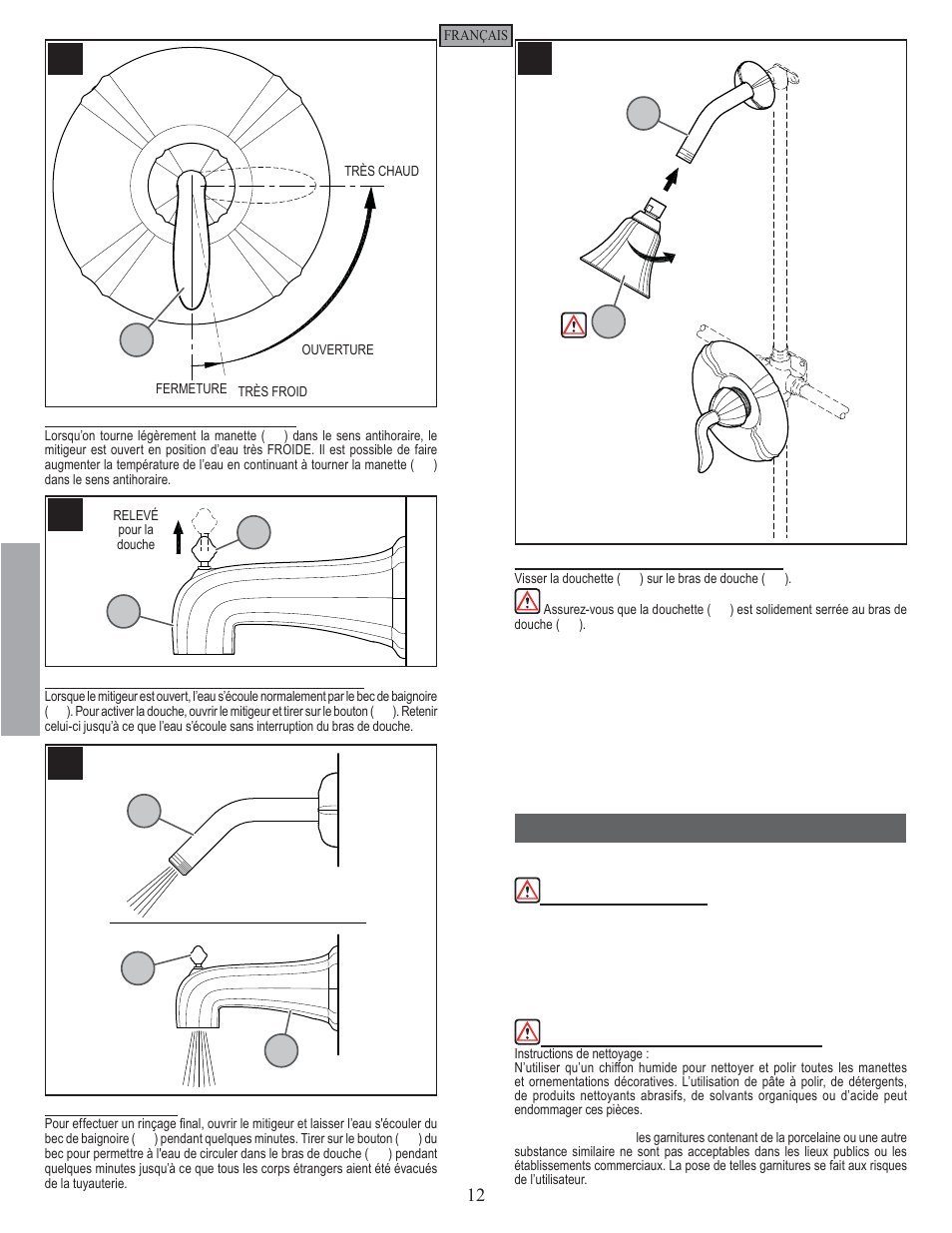 Fr a n fran çç a is ais, Entretien et soins | Pfister 808-ST0K User Manual | Page 12 / 14