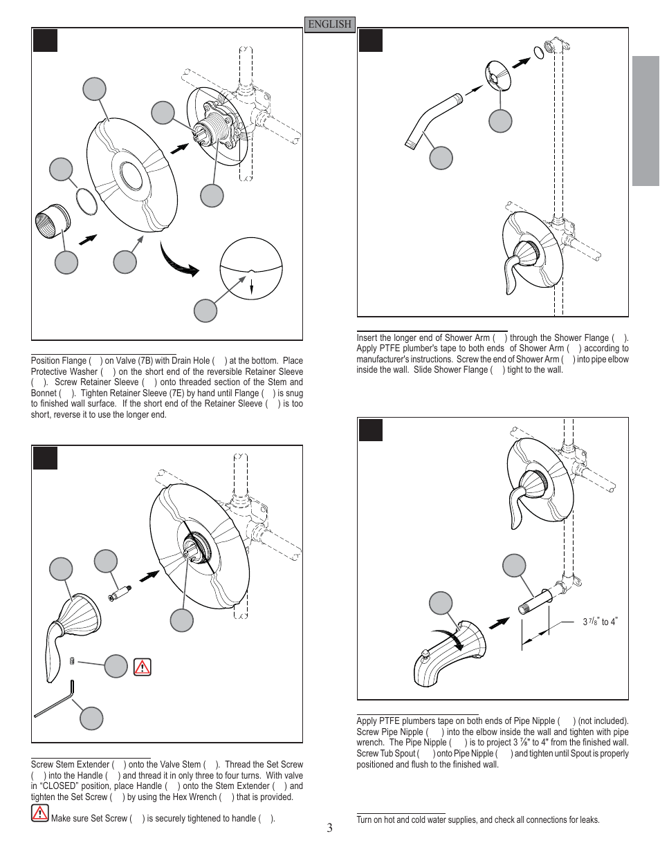 En g l is h english | Pfister 808-ST0K User Manual | Page 3 / 14