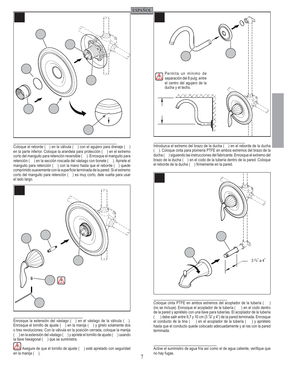 Es p a esp a ññ o l ol | Pfister 808-LT0K User Manual | Page 7 / 14