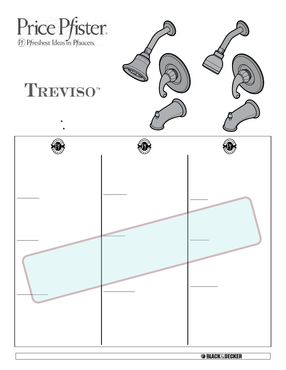 Pfister R89-8DC0 User Manual | 14 pages