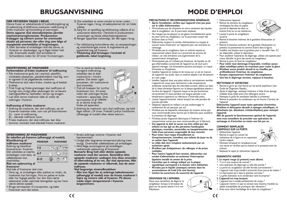 Brugsanvisning, Mode d’emploi | Whirlpool AFG070AP User Manual | Page 15 / 22