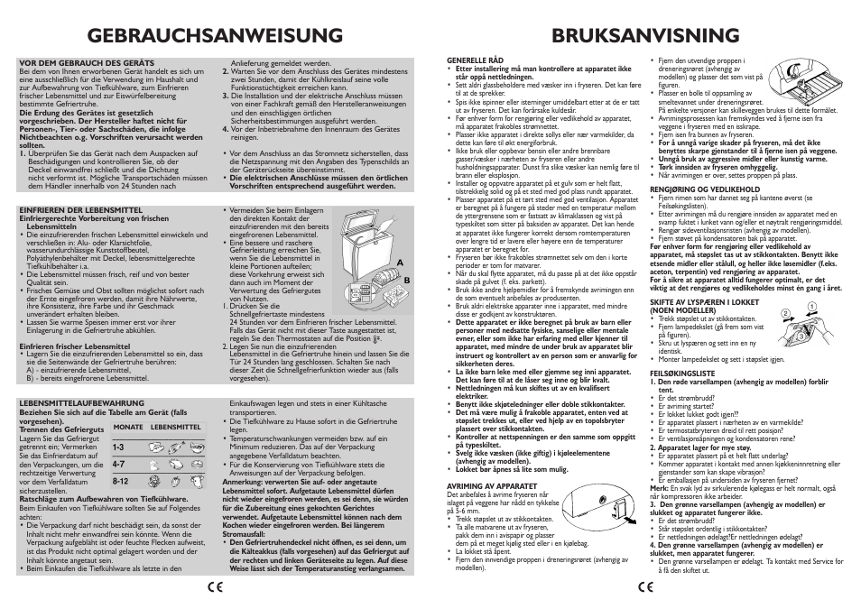 Gebrauchsanweisung, Bruksanvisning | Whirlpool AFG070AP User Manual | Page 18 / 22