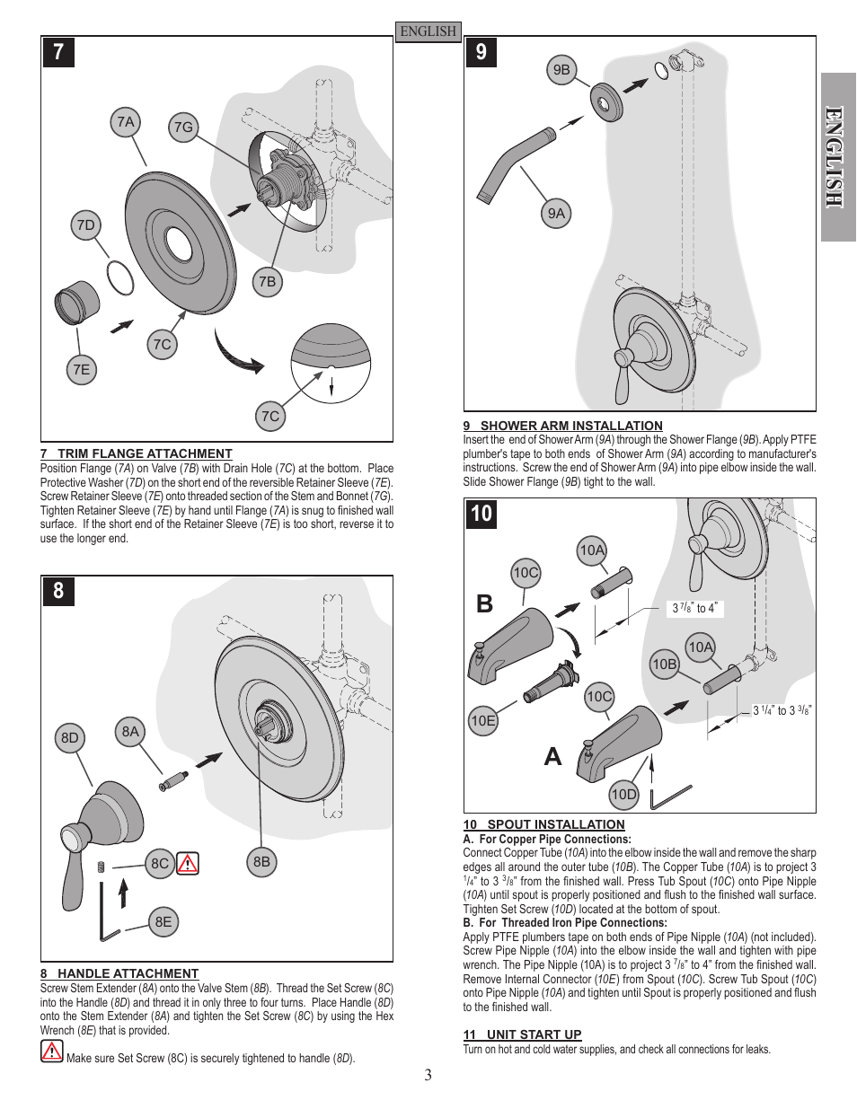 English | Pfister R89-50XK User Manual | Page 3 / 14