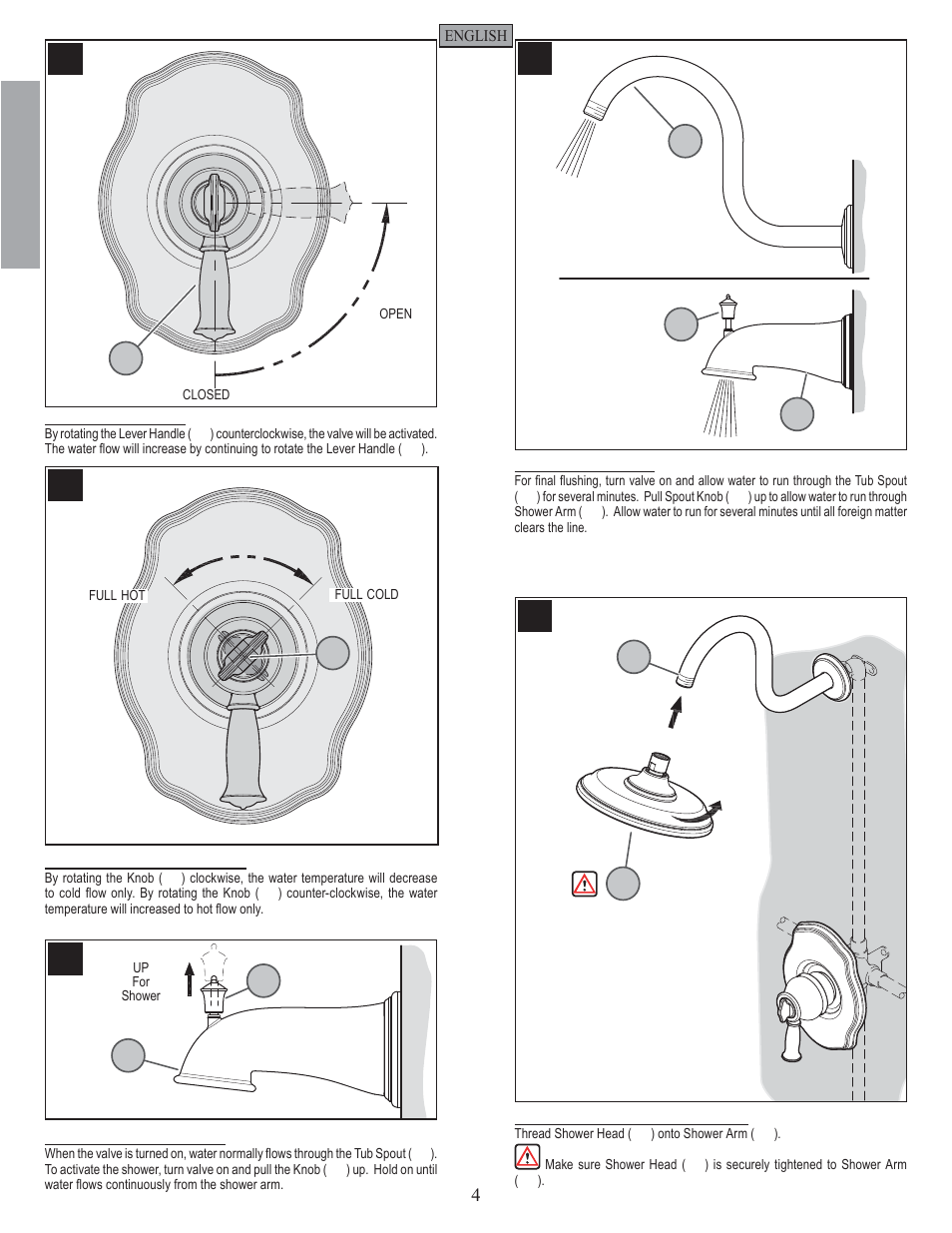 En g l is h english | Pfister 808-VTKK User Manual | Page 4 / 14