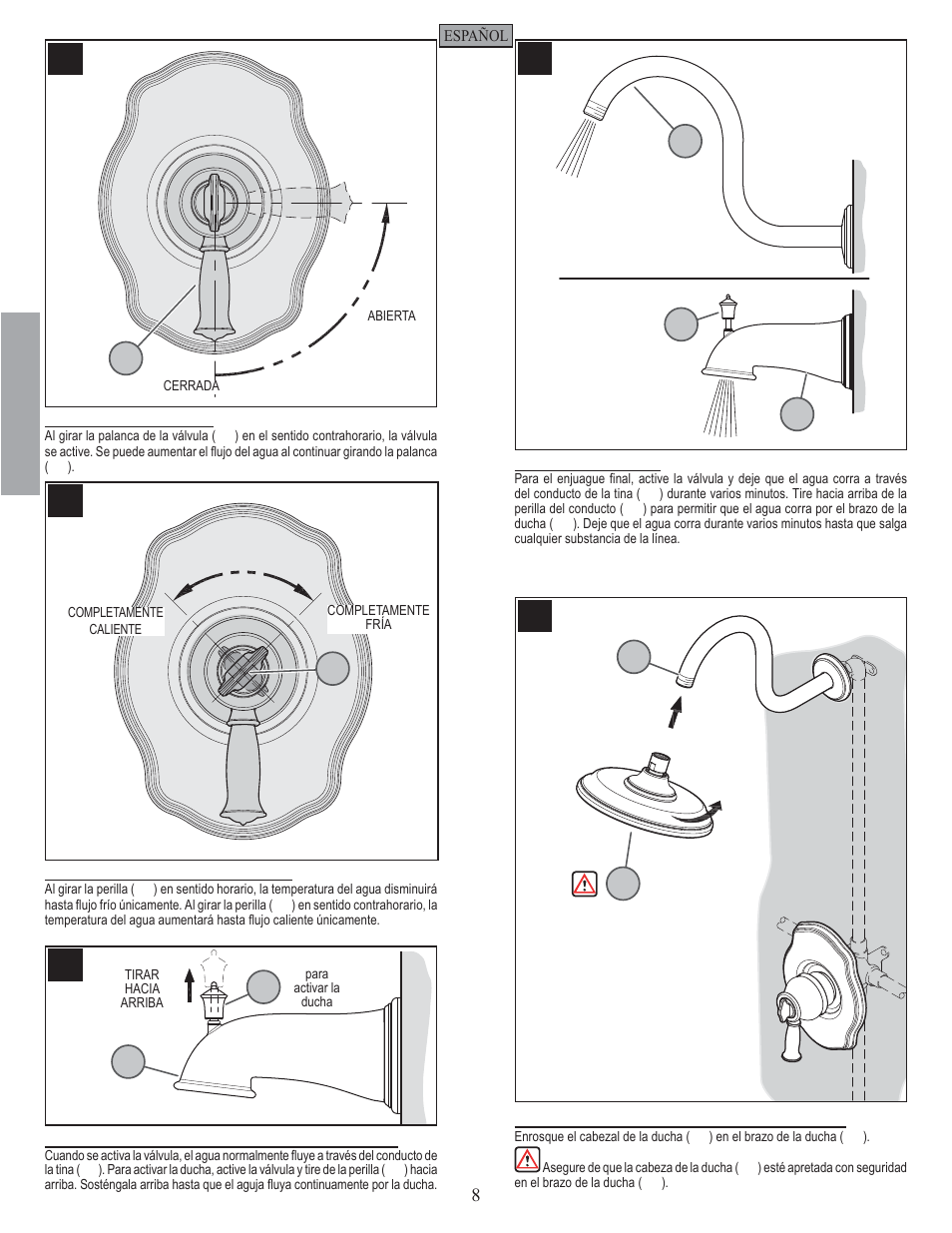 Es p a esp a ññ o l ol | Pfister 808-VTKK User Manual | Page 8 / 14