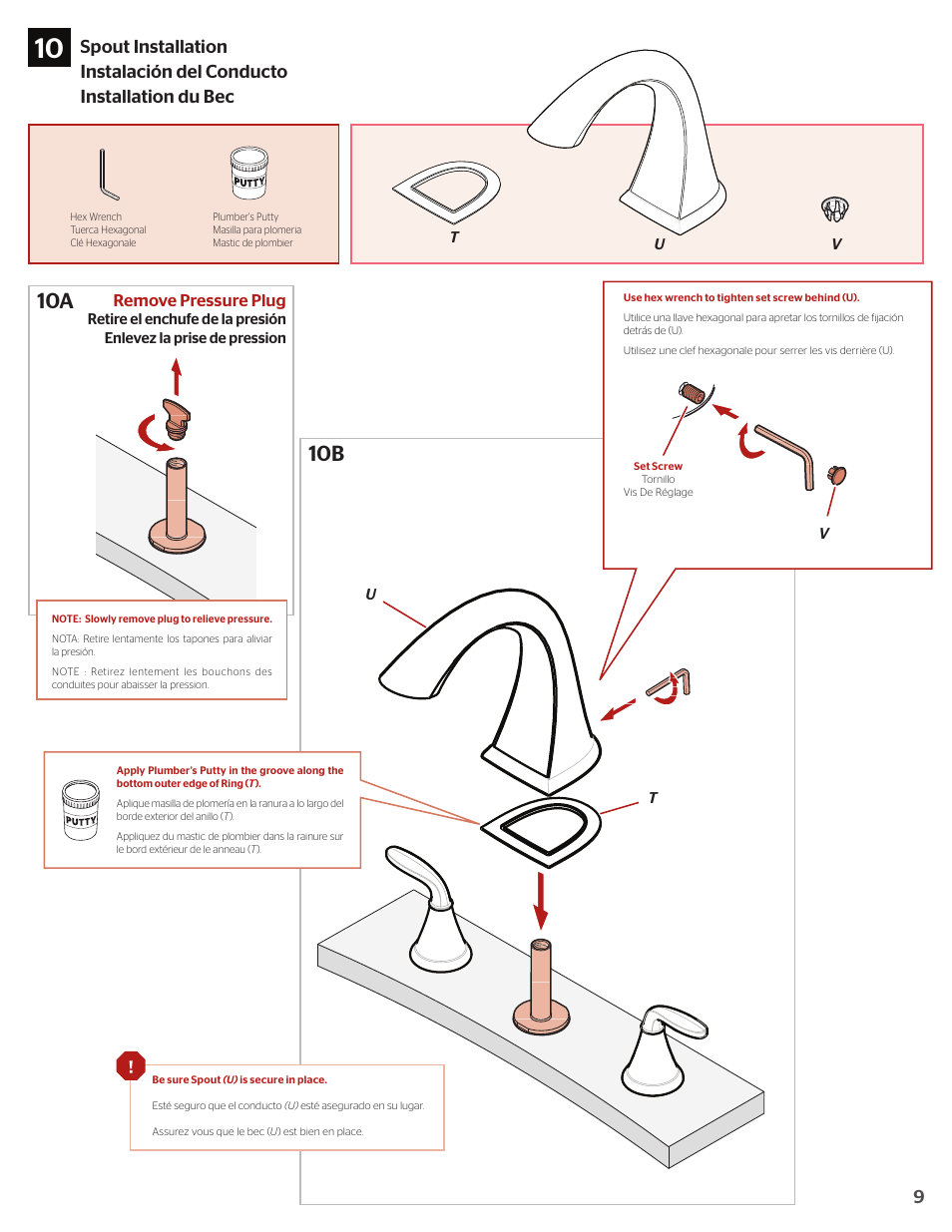 Remove pressure plug | Pfister 806-PDKK User Manual | Page 9 / 10