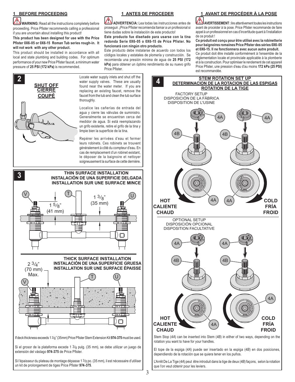 Pfister RT6-5DFC User Manual | Page 3 / 6