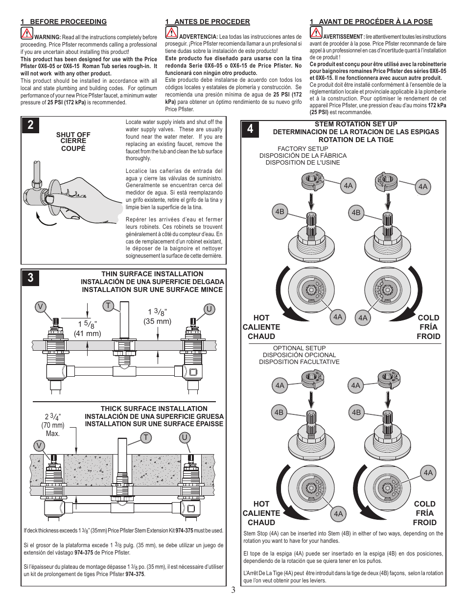 Pfister RT6-5CBK User Manual | Page 3 / 6