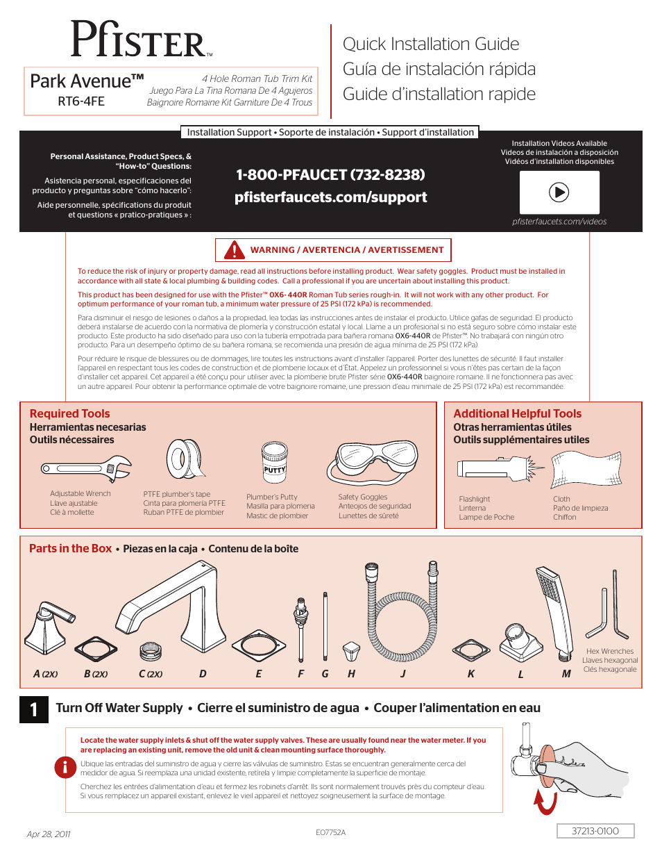 Pfister 38028-0100.pdf User Manual | 8 pages