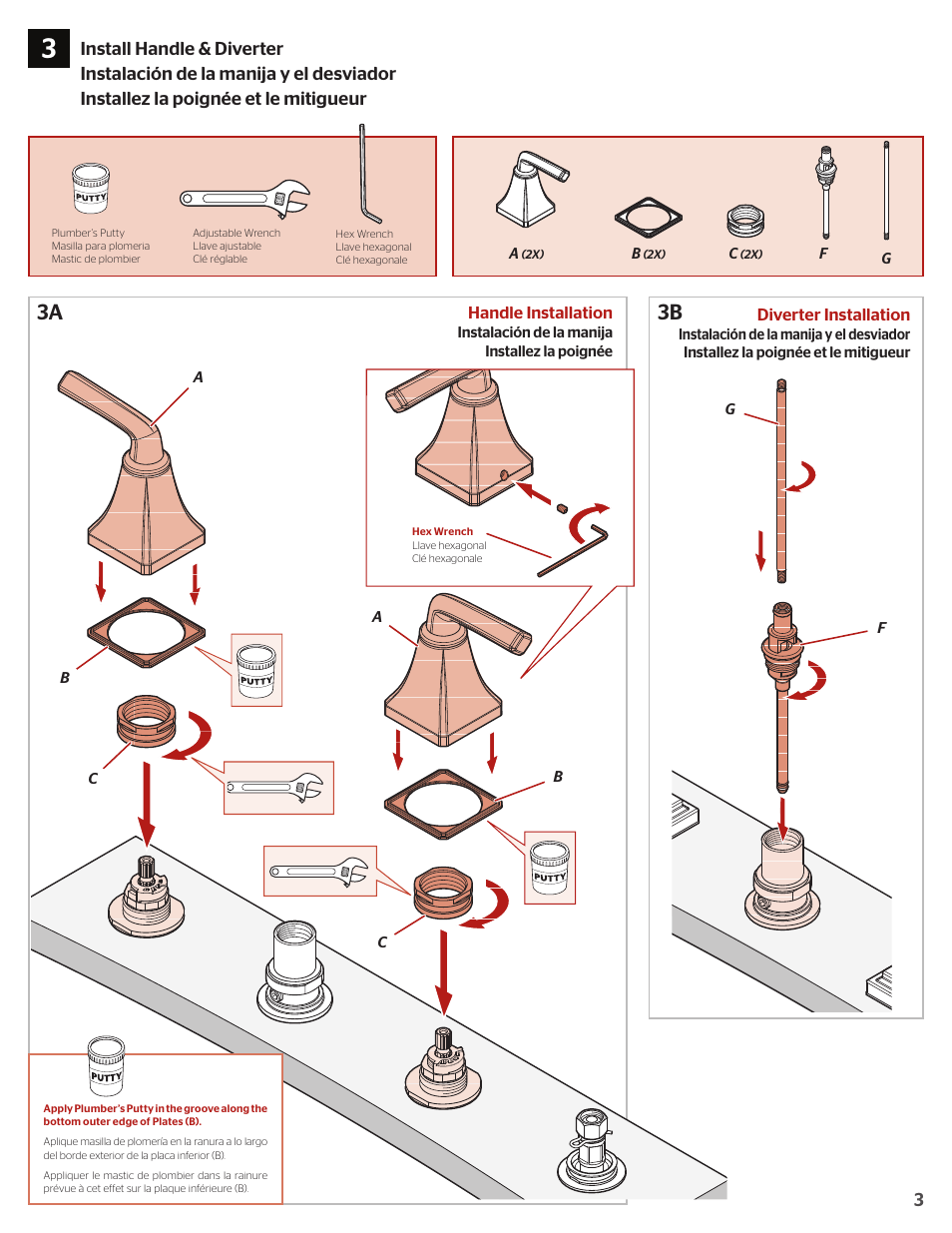 3a 3b | Pfister 38028-0100.pdf User Manual | Page 3 / 8