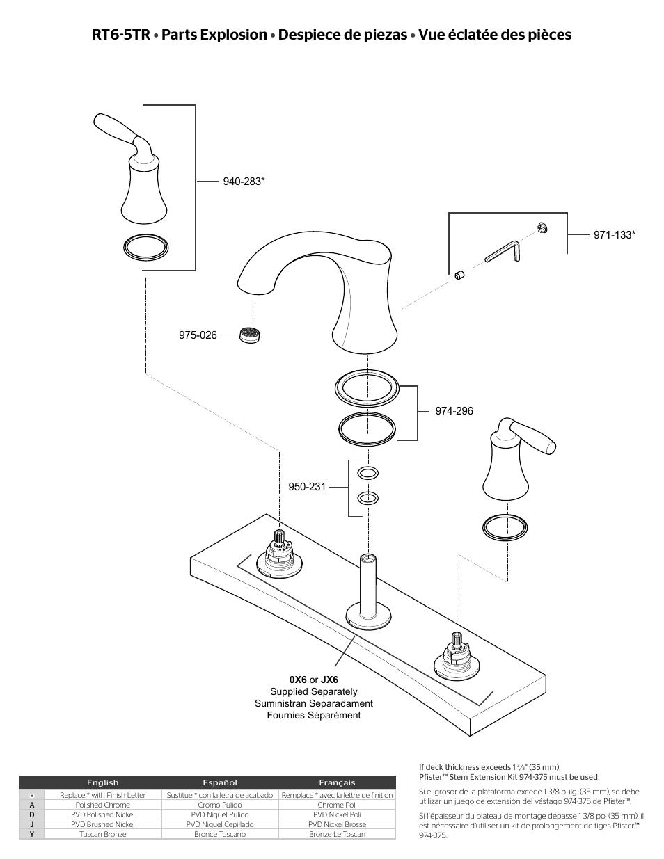 Pfister RT6-5TRK User Manual | Page 2 / 4