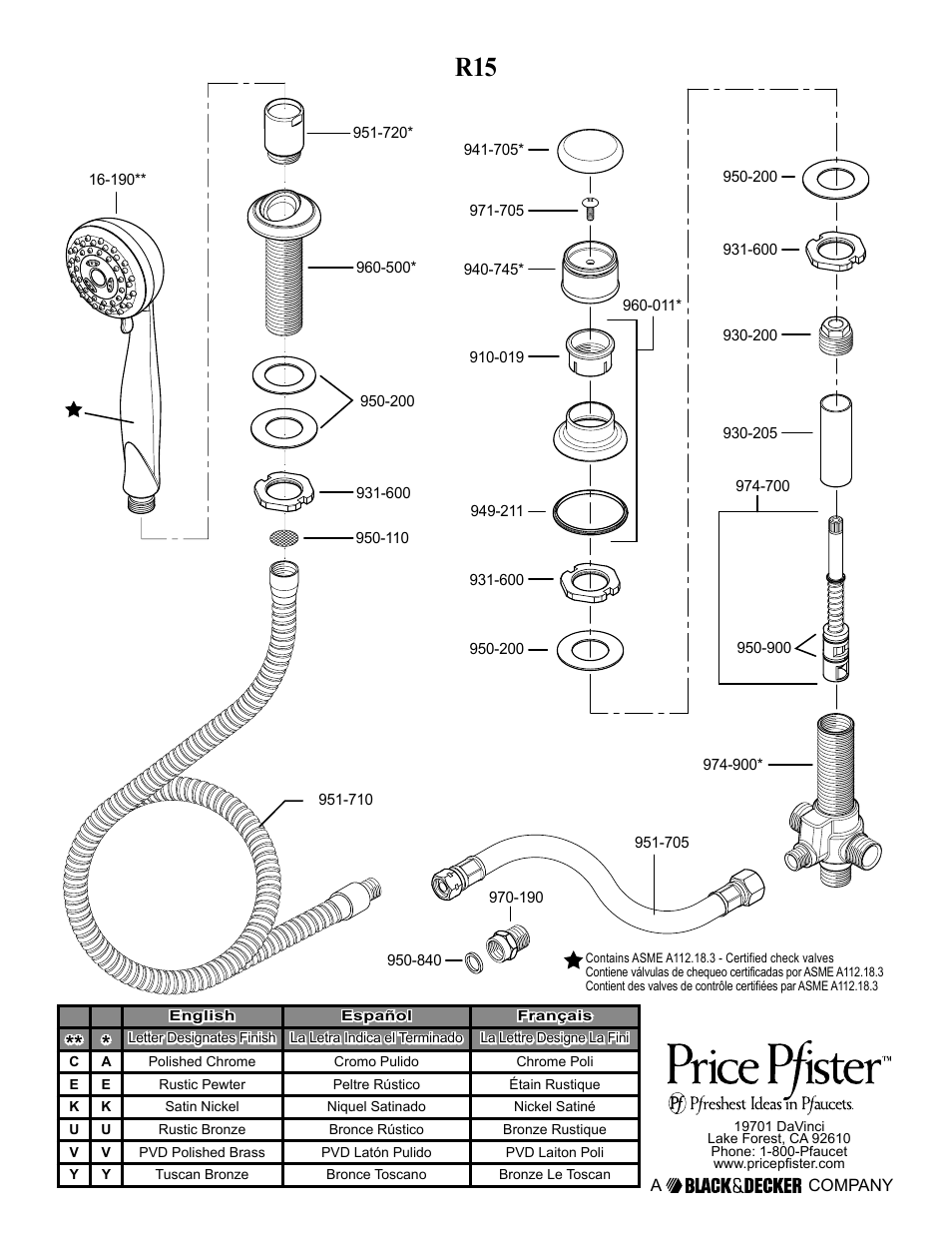 Pfister R15-407K User Manual | Page 14 / 14