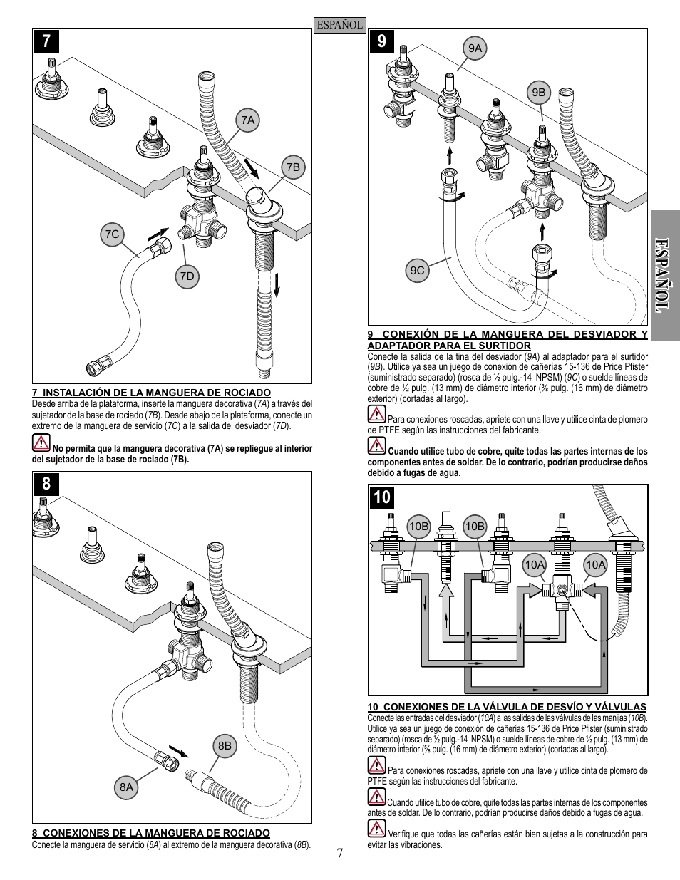 Es pa ño l | Pfister R15-407K User Manual | Page 7 / 14