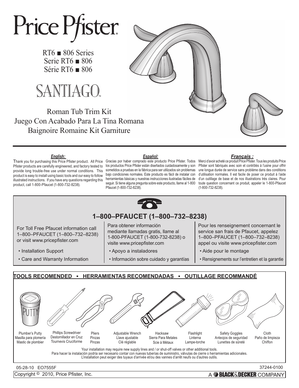 Pfister RT6-5STK User Manual | 6 pages