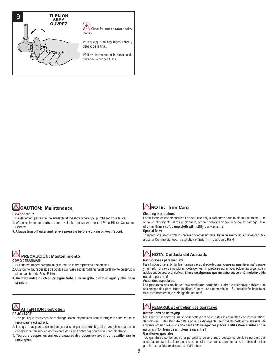 Pfister RT6-5STK User Manual | Page 5 / 6