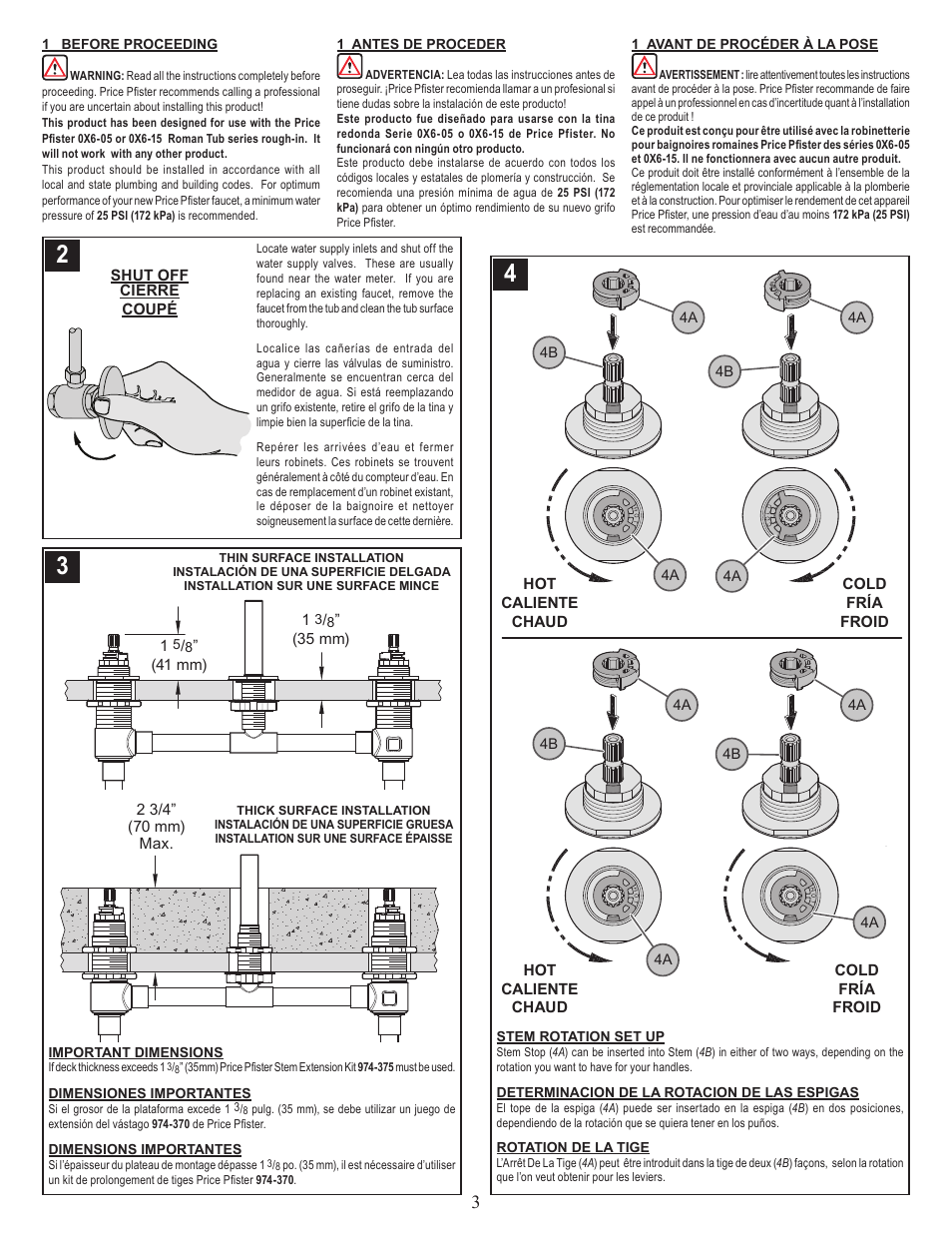 Pfister RT6-5SRK User Manual | Page 3 / 6