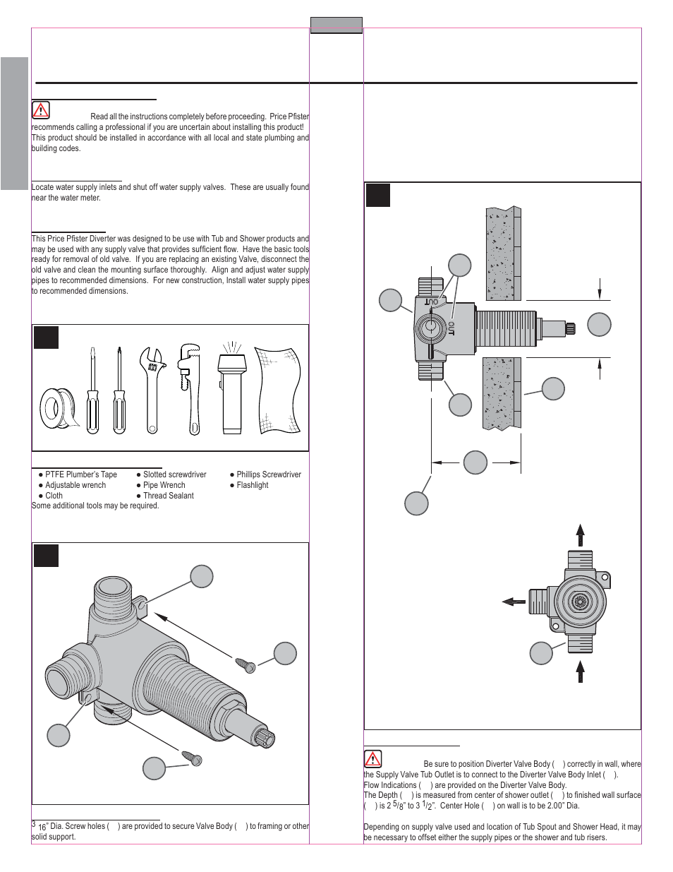 En g l is h english | Pfister 015-3WDX User Manual | Page 2 / 8
