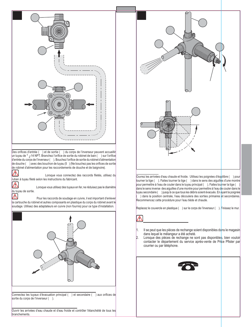 Fr a n fran çç a is ais | Pfister 015-3WDX User Manual | Page 7 / 8