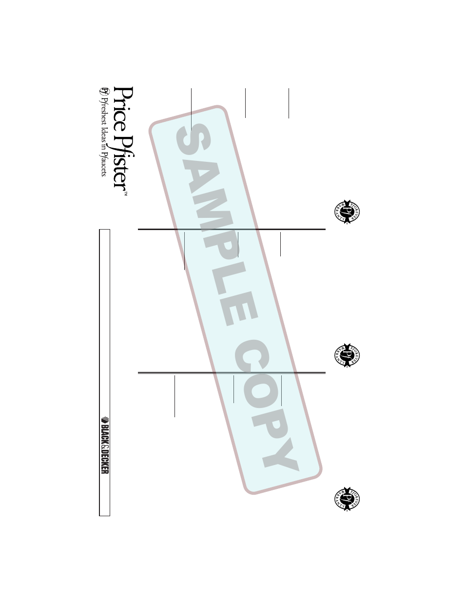 Pfister 011-4110 User Manual | 4 pages