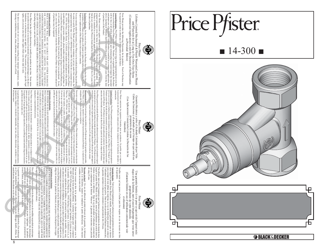 Pfister 014-300A User Manual | 4 pages