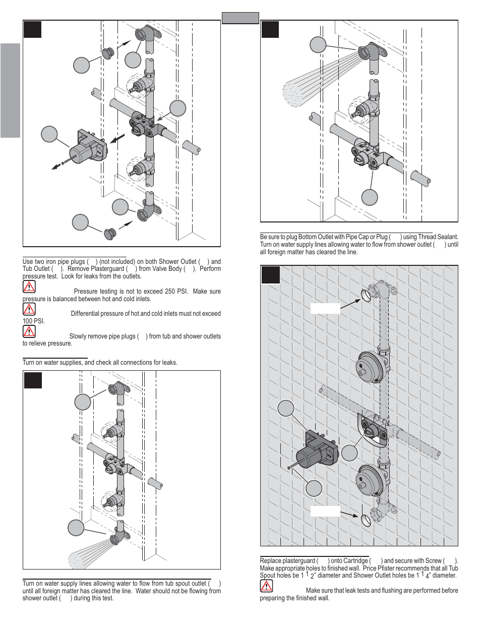 En g l is h english | Pfister 0T8-410A User Manual | Page 4 / 14