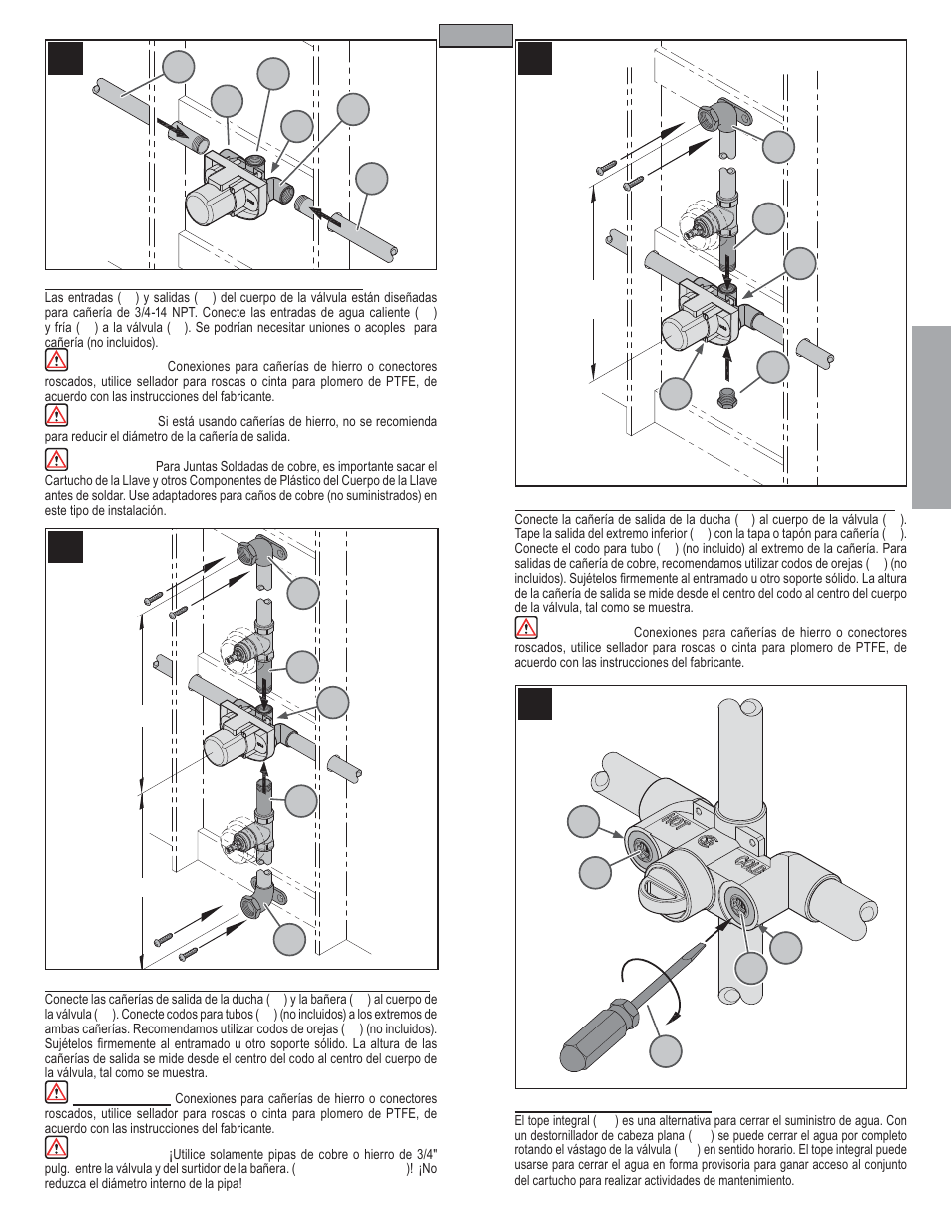 Es p a esp a ññ o l ol | Pfister 0T8-410A User Manual | Page 7 / 14