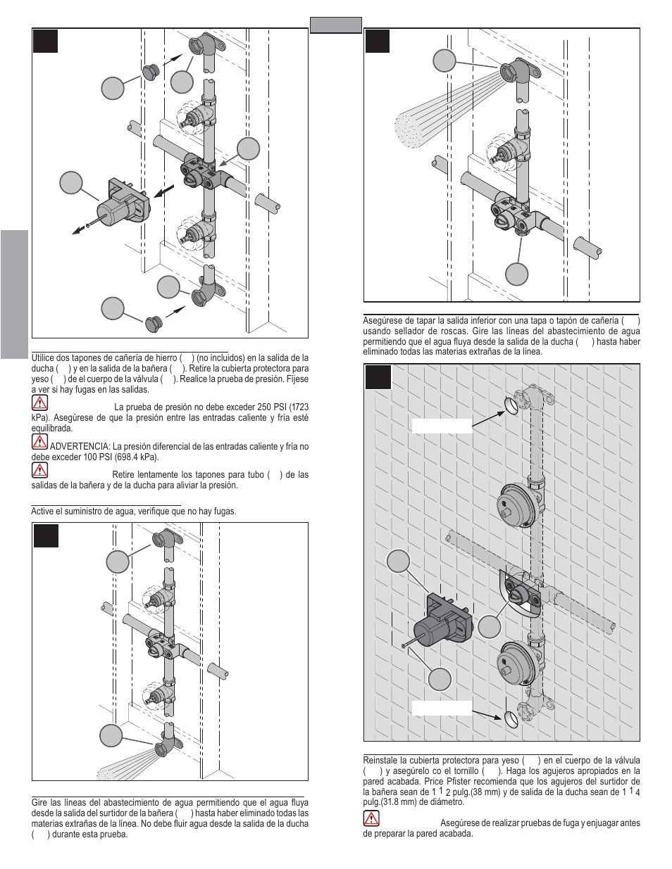 Es p a esp a ññ o l ol | Pfister 0T8-410A User Manual | Page 8 / 14