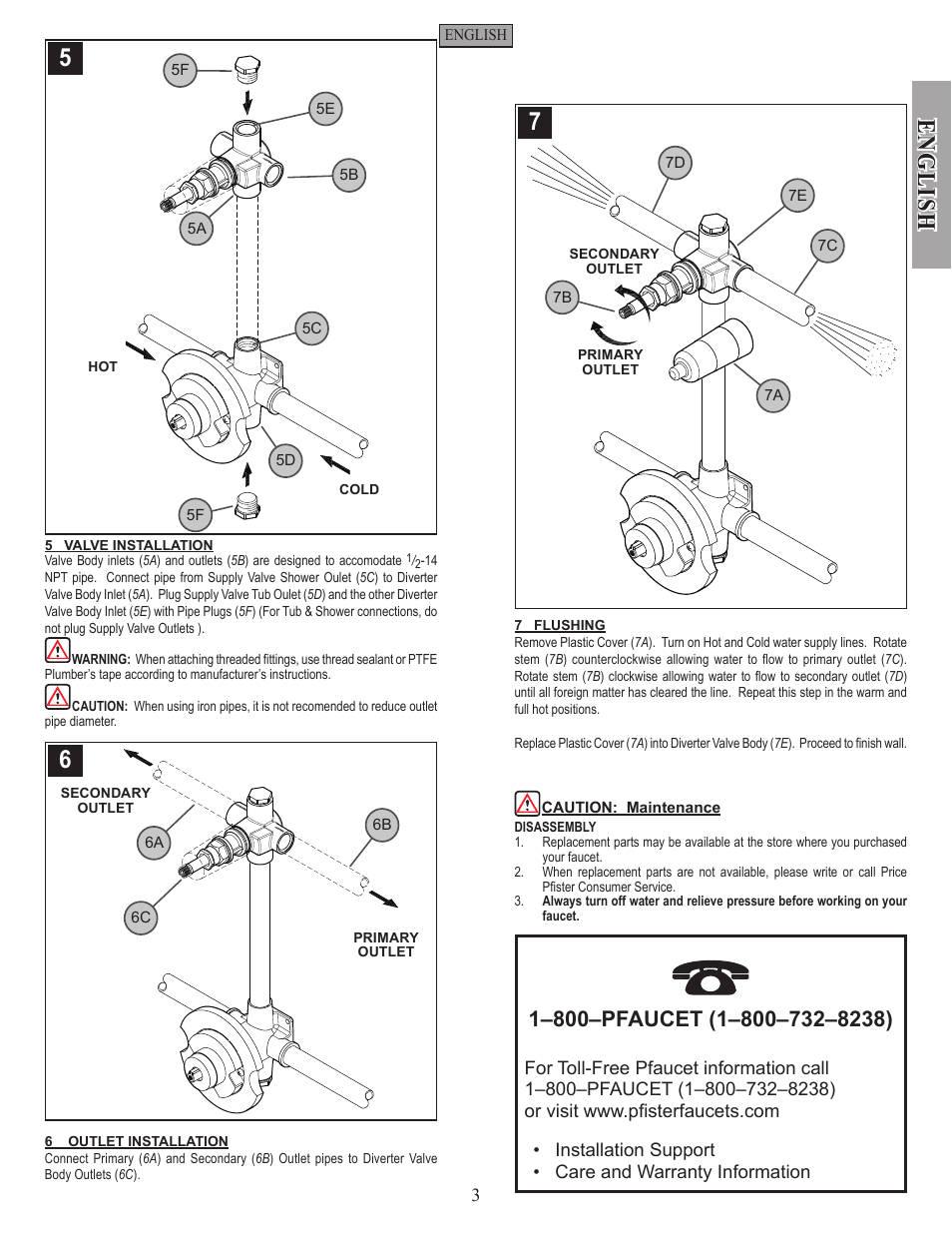 English | Pfister 015-IWDX User Manual | Page 3 / 8