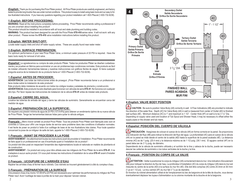 Pfister 016-600A User Manual | Page 2 / 5