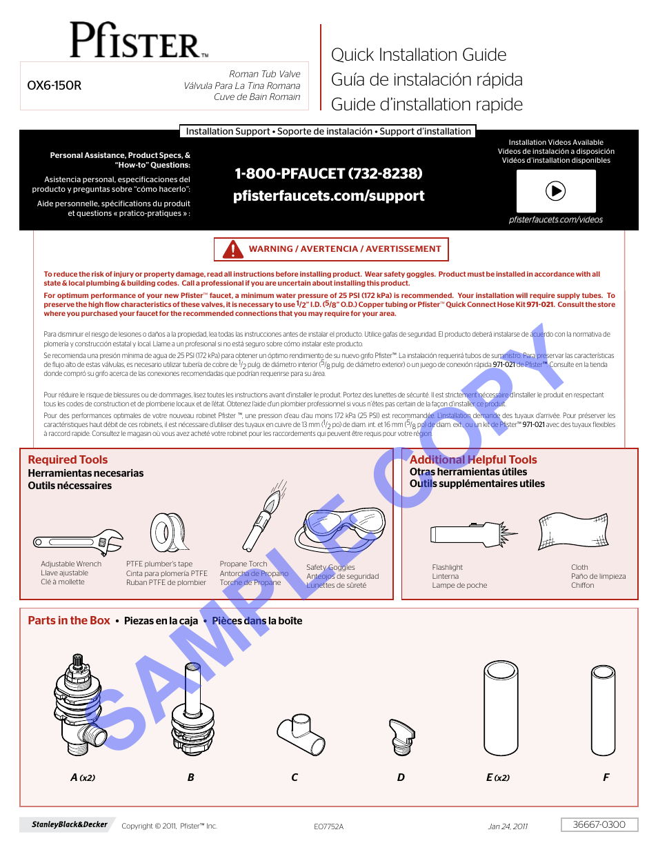 Pfister 0X6-150R User Manual | 10 pages