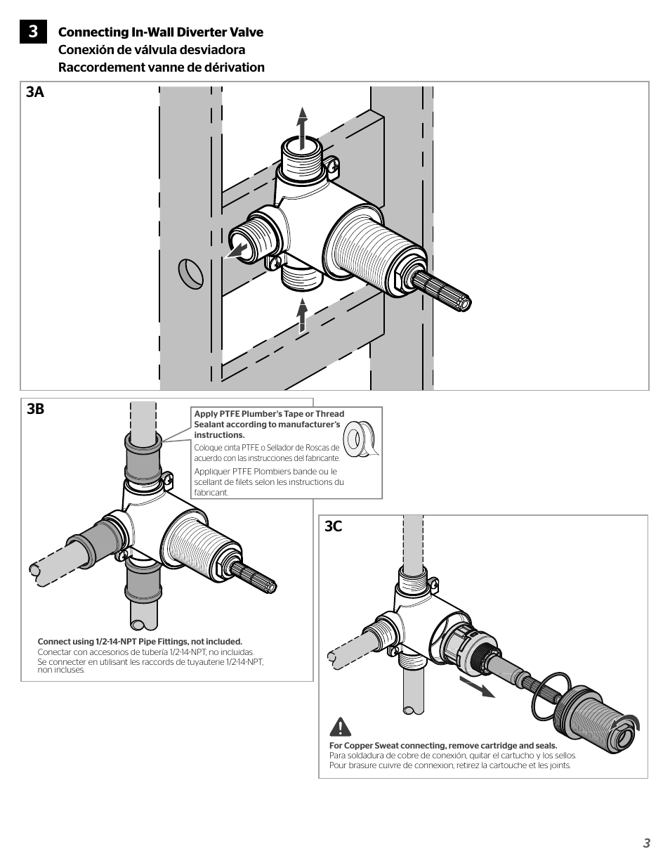 3b 3a 3c | Pfister 015-2WDX User Manual | Page 3 / 4